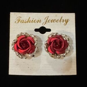 ROSE STUD EARRINGS NWT